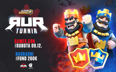 Čeka vas RUR Clash Royale 1v1 turnir na Games.con 2023 festivalu – Takmičite se za nagradni fond od 200€!