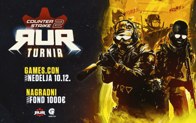 Games.con se vratio! Prijavite se za RUR Counter-Strike 2 turnir sa nagradnim fondom od 1000€!